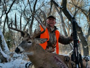 This 10-point buck ran past the author's location in early morning, yet returned at mid day. 