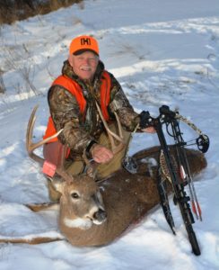 Crossbow hunters can succeed in firearm seasons. Shown is one of the author's crossbow bucks. 