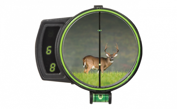 A ground blind will give you the concealment needed for a careful shot.  The Burris Oracle sight automatically determines range and aiming point.