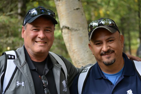 Wounded Warriors Kevin McMahon and David Guzman participated in a sporting clays event at The Grouse  near Wasilla Alaska