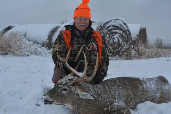 The author bagged this dandy South Dakota buck while testing the My Core Heated Parka.