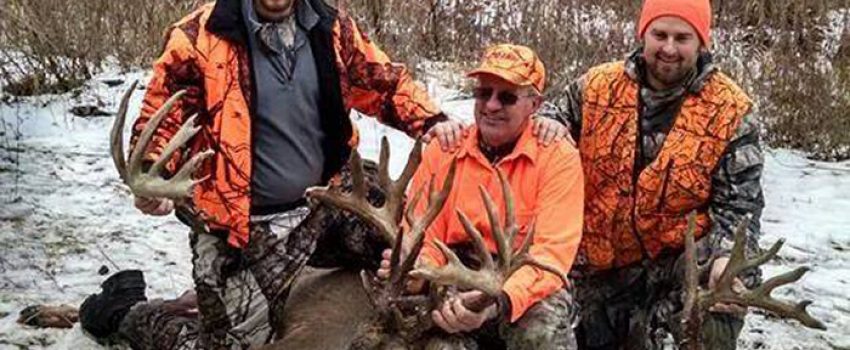 This 249" monster buck is shown with the sheds that indicated it was still out there.
