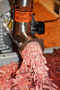 A power grinder allows you to mix many cuts of meat into a single format.