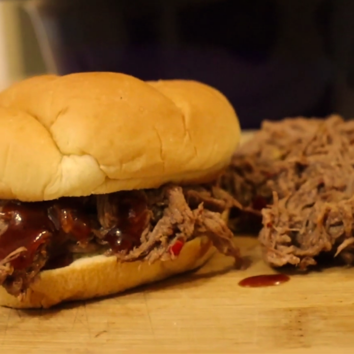 Pulled BBQ Bear Meat Sandwhich