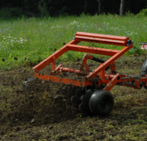 Planting Clover with Disc Harrow
