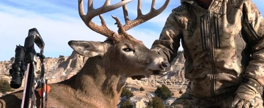 The author took this buck with the new Ravin Crossbow on a recent  hunt in the Dakotas.