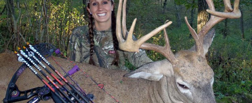 Buck and woman