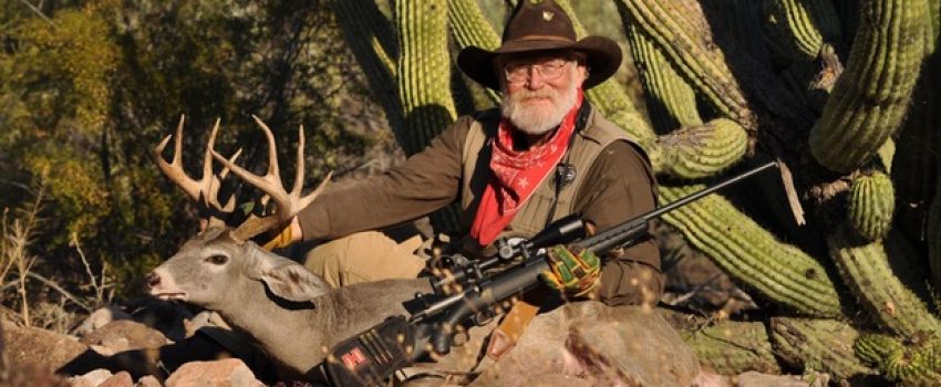 Larry Weishuhn displays a hard-earned coues deer.