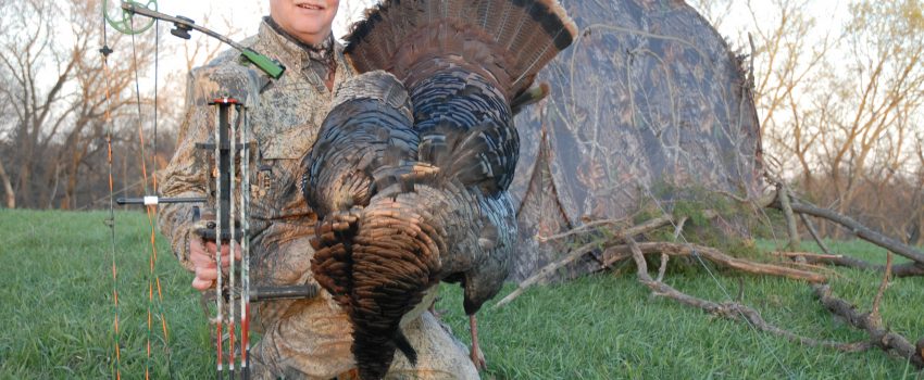 This big tom fell to an arrow in the Kansas archery-only season.  This guide from the NWTF makes planning a turkey hunt fun and easy.