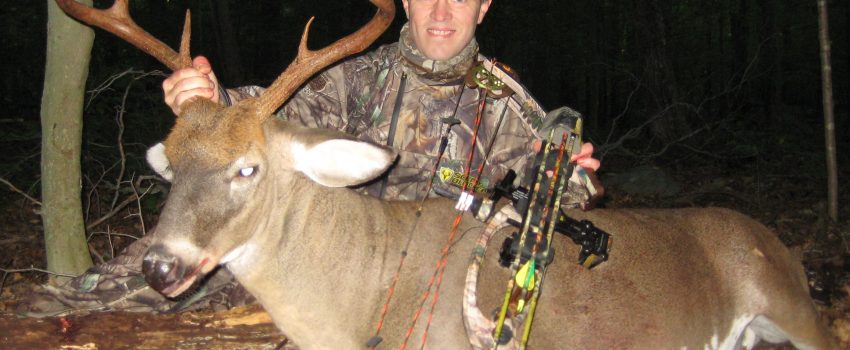 Matt Wettish and a nice buck taken on a previous hunt.  Watch what just happened.