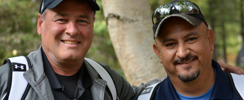 Wounded Warriors Kevin McMahon and David Guzman participated in a sporting clays event at The Grouse  near Wasilla Alaska