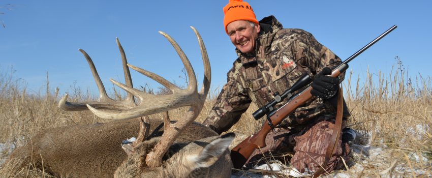 Wayne van Zwoll took this great whitetail with a single shot from his Savage Model 14.