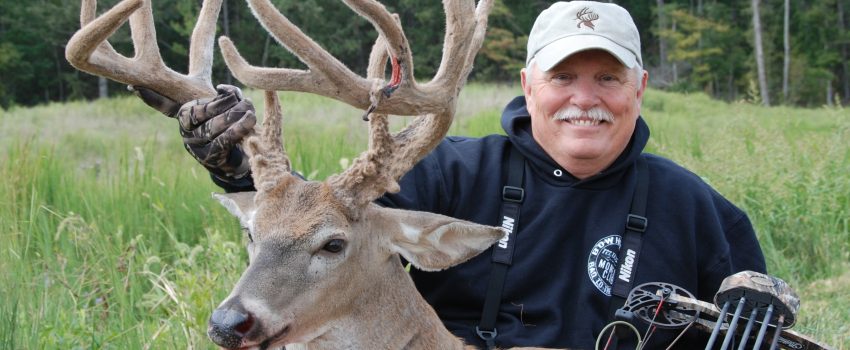 Many hunters, like Stan Potts (shown) dream of taking a big buck in velvet.  What is this unique material, anyway?