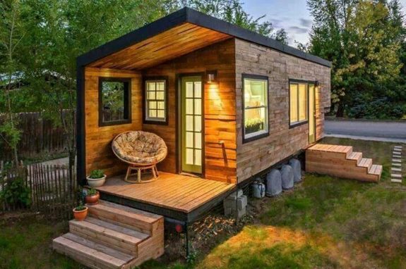 Making a cabin from a shipping container is the ultimate in recycling.